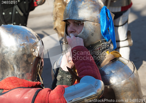 Image of Putting on a helmet