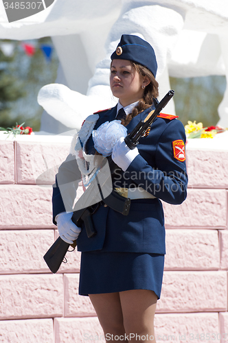 Image of Guard of honour. Girl