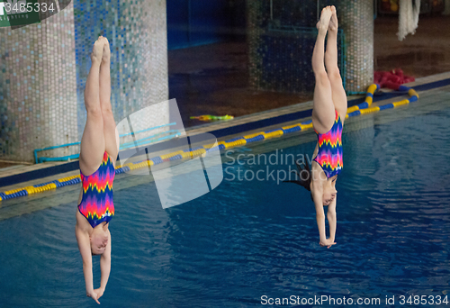 Image of N. Aminieva and G. Sitnikova jump