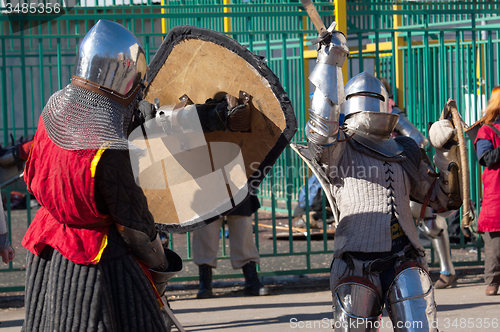 Image of Two knights fight