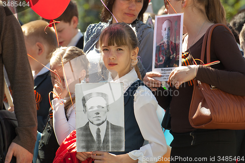 Image of Girl with a hero portrait