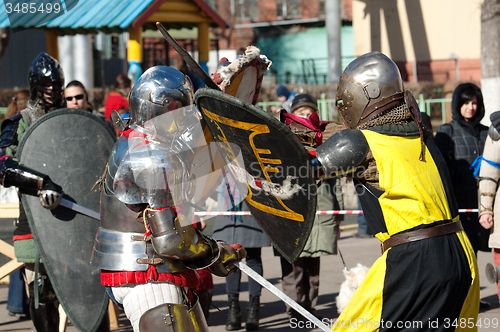 Image of Swords and shields war