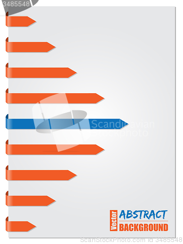 Image of Blue & orange arrow brochure design