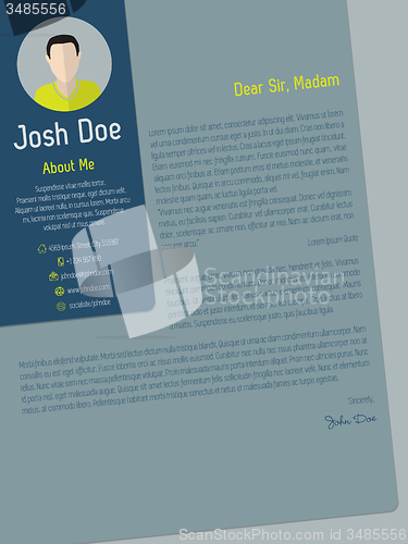 Image of Modern cover letter cv resume template