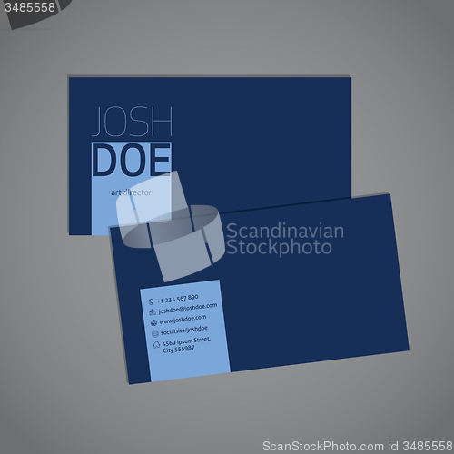 Image of Simplistic blue business card template