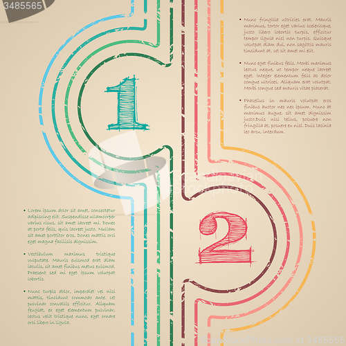 Image of Abstract grunge lines infographic design