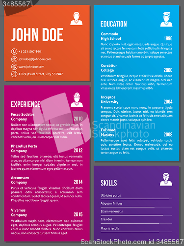 Image of Metro design cv resume template