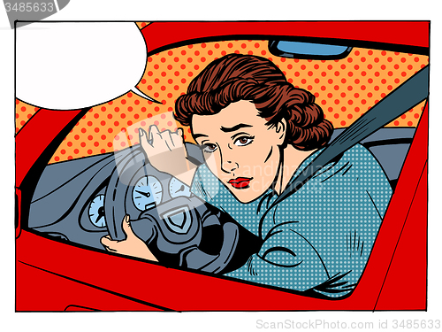 Image of female driver offending transport traffic rules