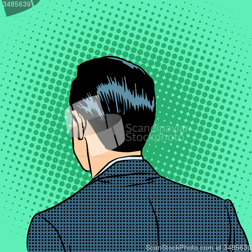 Image of back head businessman