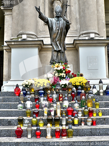 Image of Pope John Paul II statue