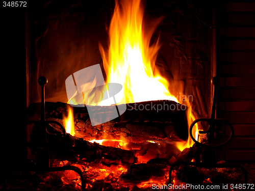 Image of Open wood fire