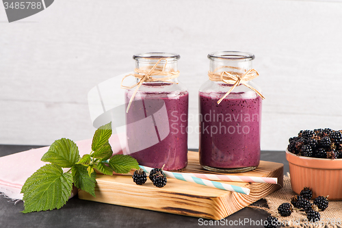 Image of Fresh red fruits smoothie