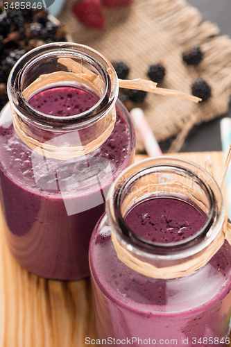 Image of Fresh red fruits smoothie