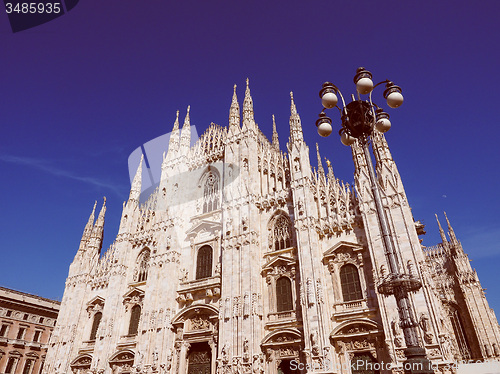 Image of Retro look Milan Cathedral