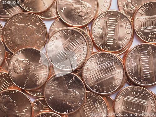 Image of Dollar coins background