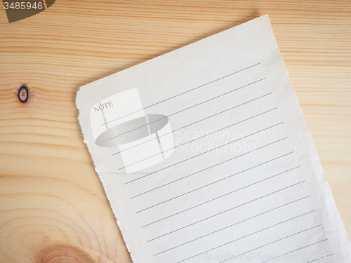 Image of Blank note book page