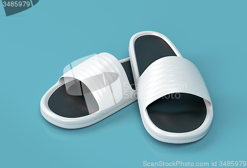 Image of White slippers