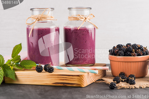 Image of Fresh red fruits smoothie