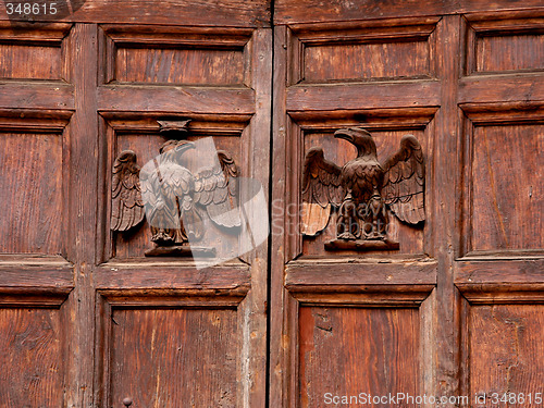 Image of Eagle bas relief carving