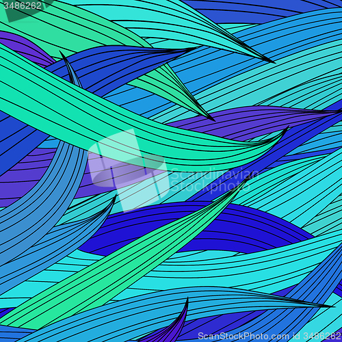 Image of Abstract Colored Wave Pattern