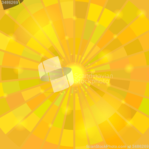 Image of Abstract Elegant Yellow Sun Background. 
