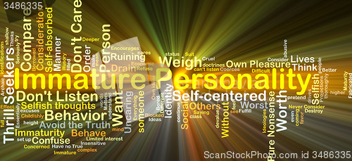 Image of Immature personality background concept glowing