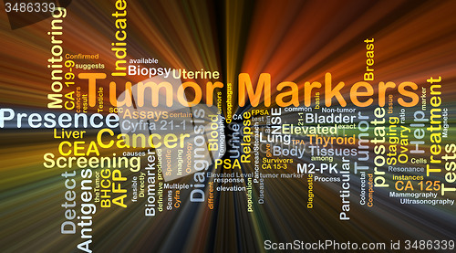 Image of Tumor markers background concept glowing