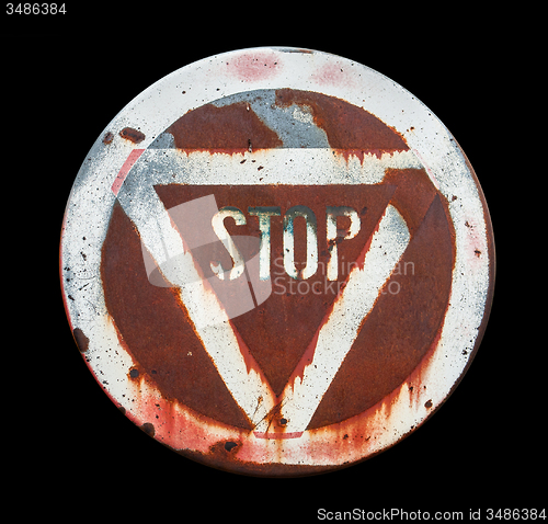 Image of rundown STOP sign