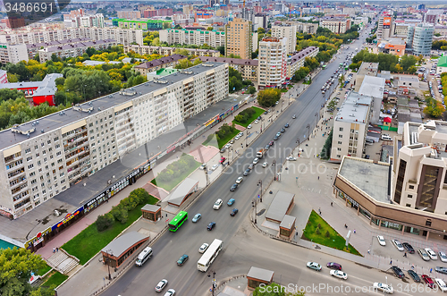 Image of Respubliki and Gorkogo streets Intersection.Tyumen