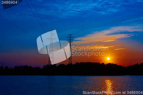 Image of Sunrise over the river