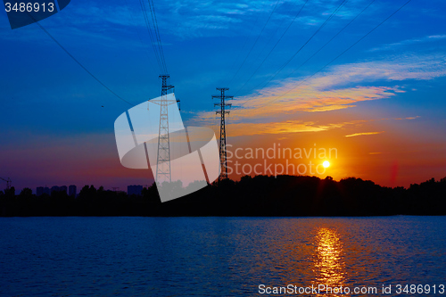 Image of Sunrise over the river