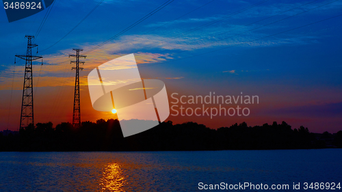 Image of Sunrise over the river