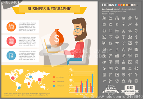 Image of Business flat design Infographic Template