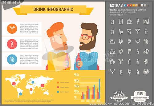 Image of Drink flat design Infographic Template