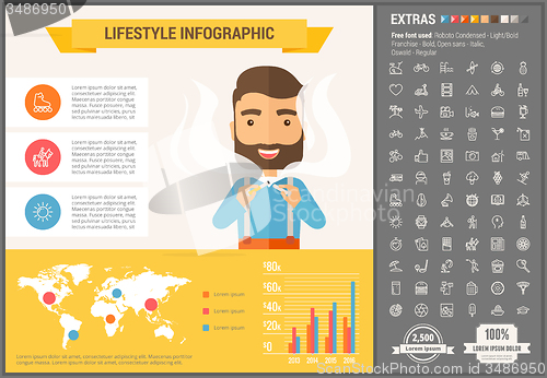 Image of Lifestyle flat design Infographic Template