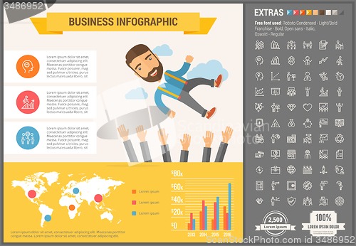 Image of Business flat design Infographic Template