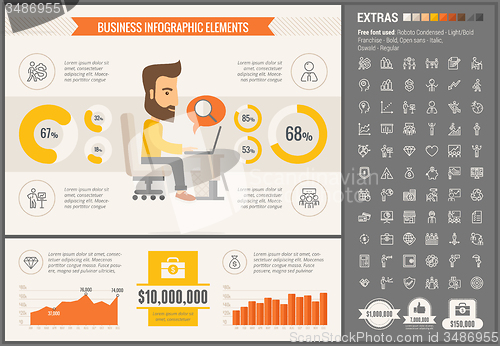 Image of Business flat design Infographic Template