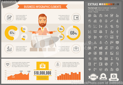 Image of Business flat design Infographic Template