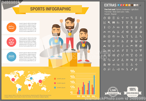 Image of Sports flat design Infographic Template