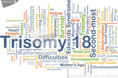 Image of Trisomy 18 background concept