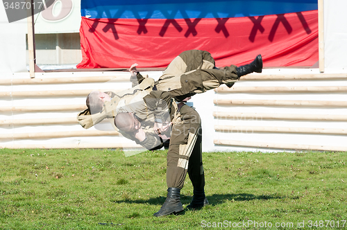 Image of Show program of special troops warriors