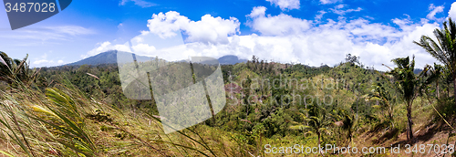 Image of Indonesian landscape with volcano