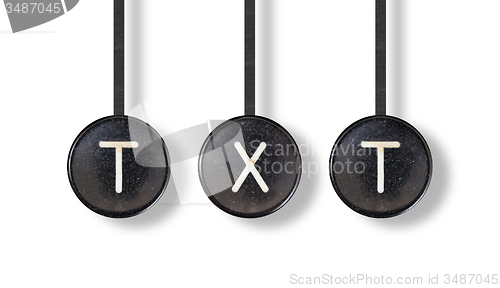 Image of Typewriter buttons, isolated - Txt