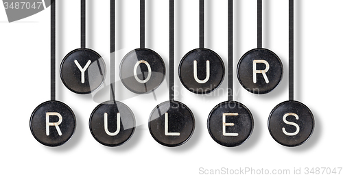 Image of Typewriter buttons, isolated - Your rules