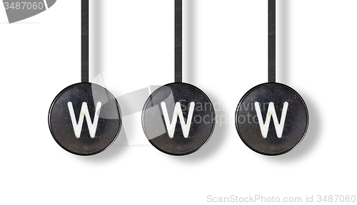 Image of Typewriter buttons, isolated - WWW