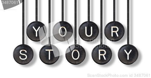 Image of Typewriter buttons, isolated - Your story