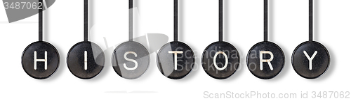 Image of Typewriter buttons, isolated - History