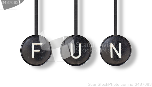 Image of Typewriter buttons, isolated - Fun