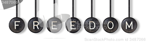 Image of Typewriter buttons, isolated - Freedom