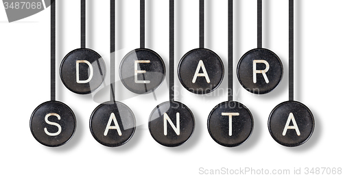Image of Typewriter buttons, isolated - Dear Santa